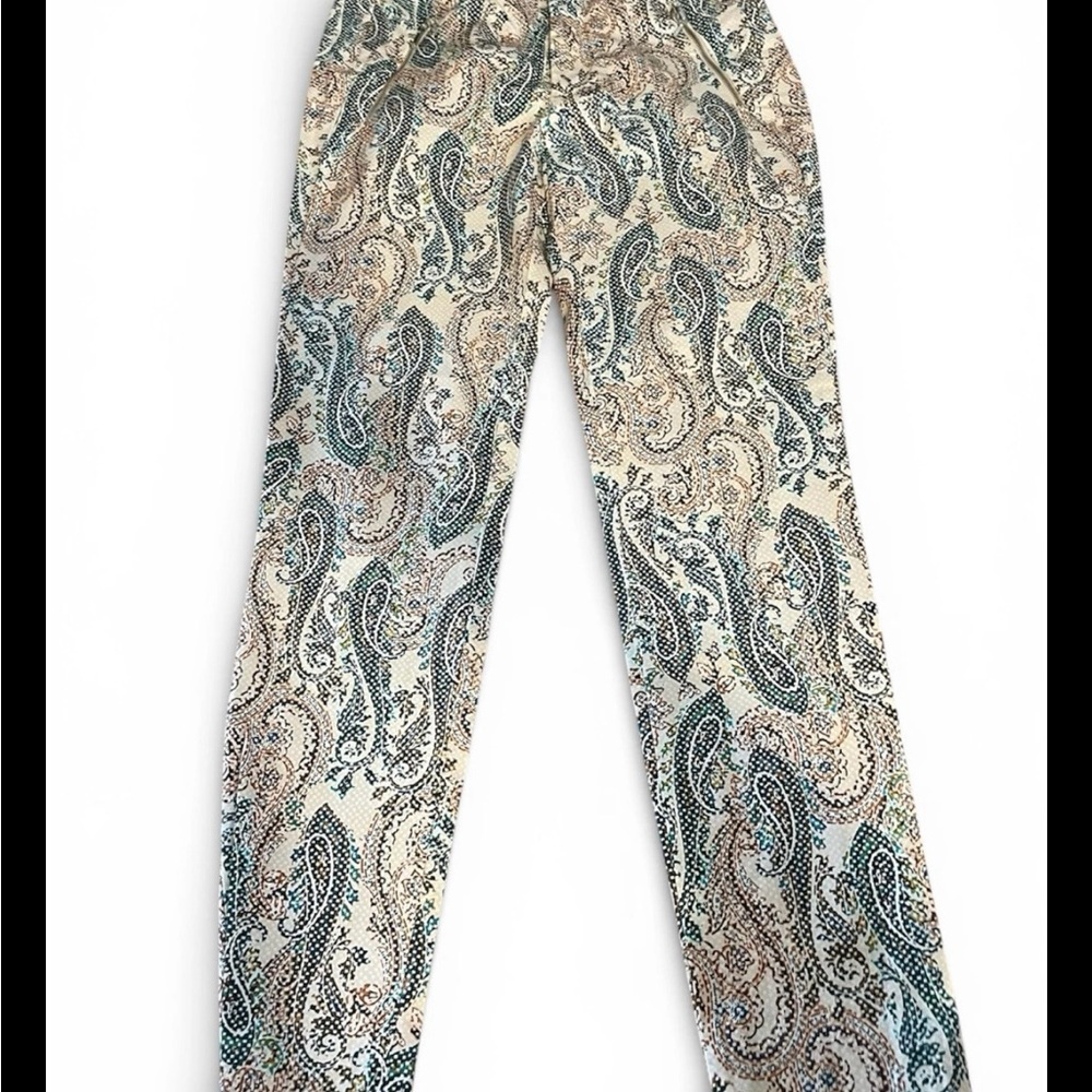 Zara Basic paisley-print skinny pants, Size S